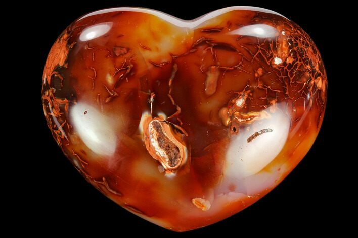 Colorful Carnelian Agate Heart #125778